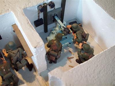 kanonkamer, ingericht met soldaatjes
